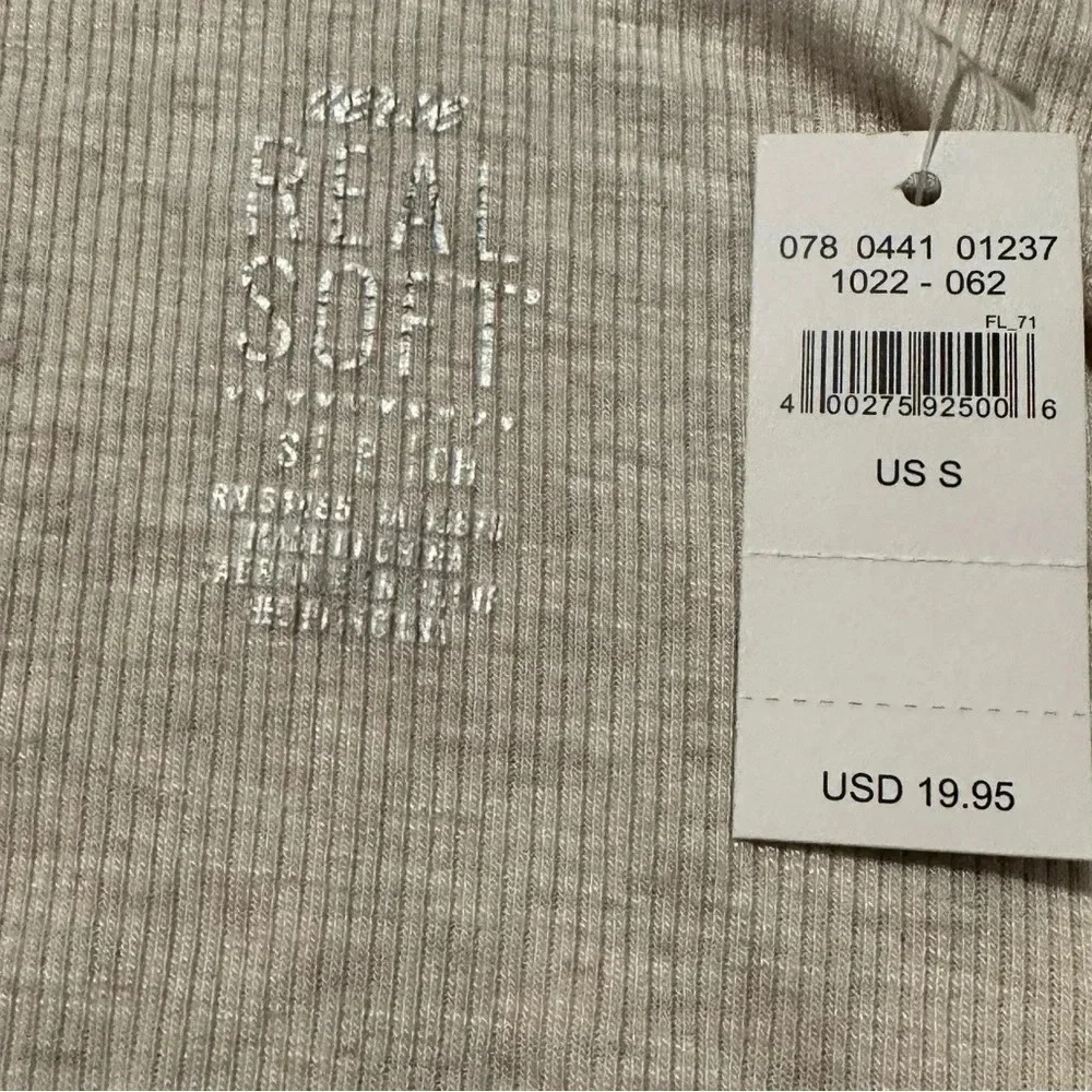 NWT Aerie Real Soft Ribbed Tank Top - Size Small, Off-White - Picture 3 of 3